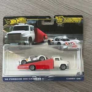 Hot Wheels '66 Porsche 906 Carrera 6 Toy Set - Red and White